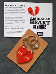 Amicable Numbers pair of keyrings