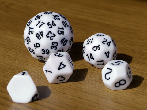 Unique polyhedral dice