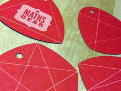 Maths Gear Christmas Tags of Constant Width - set of four