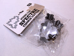Cookie cutter with 'Spectre' design in packaging labeled 'Maths Gear Aperiodic Tiling Spectre Cookie Cutter'.
