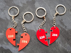 Amicable Numbers pair of keyrings